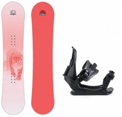 Snowboard set pro dívky, dívčí snowboardy sety red/pink