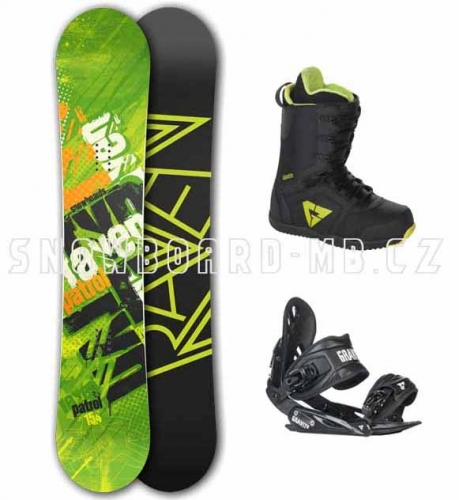 Snowboard komplet Raven Patrol - VÝPRODEJ
