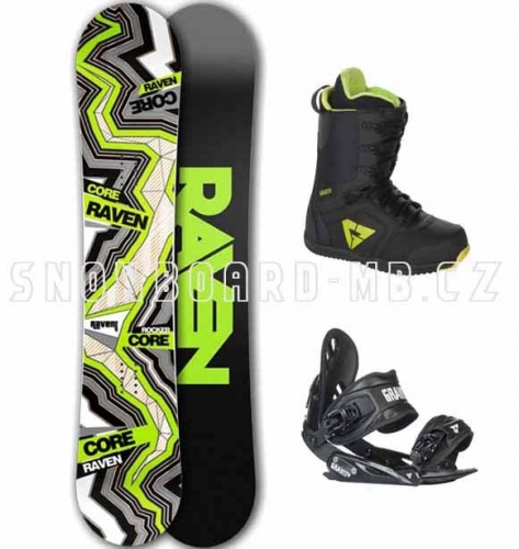 Snowboard komplet Raven Core Carbon - VÝPRODEJ