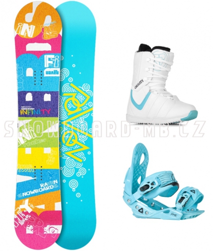 Dámský snowboard komplet Raven Infinity blue - VÝPRODEJ