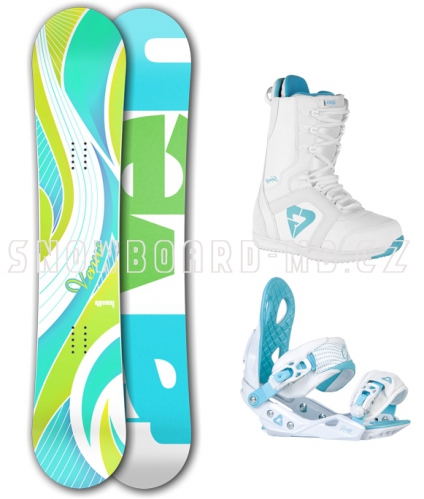 Dámský snowboardový komplet Raven Venus blue/green
