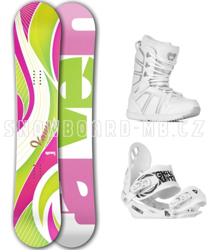 Dámský snowboardový komplet Raven Venus green/pink