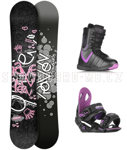 Dámský snowboardový komplet Raven Queen black
