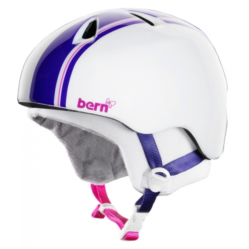 Snowboardová helma Bern Nina gloss cyan racing stripe