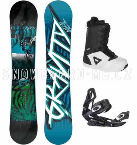 Snowboard komplet Gravity Team white 