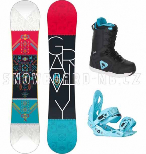 Dámský snowboard komplet Gravity Thunder black 