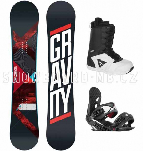Snowboard komplet Gravity Silent white 2014/15
