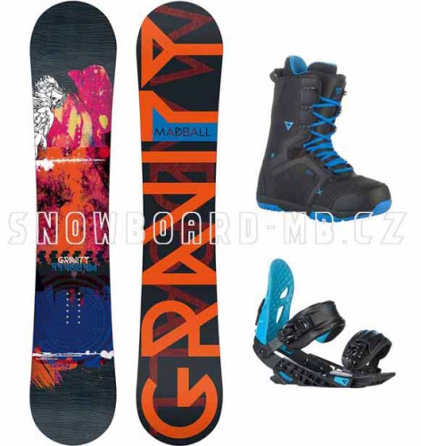 Snowboard komplet Gravity Madball blue 2015/16