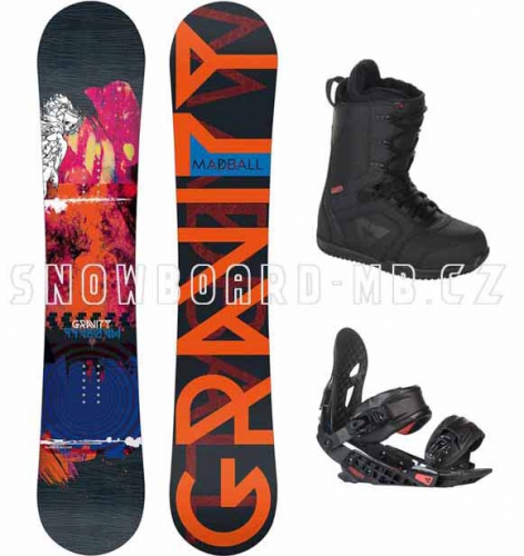 Snowboard komplet Gravity Madball 2016 - VÝPRODEJ