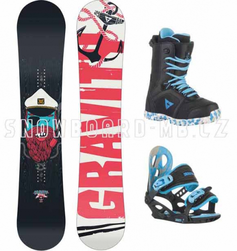 Dětský snowboard komplet Gravity Flash s námořníkem