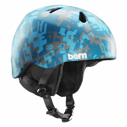 Chlapecká helma Bern Nino matte blue camo graphic