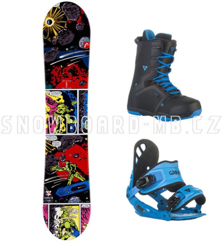Dětský snowboard komplet Head (větší boty) Rowdy Jr Rocka
