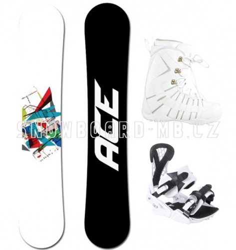 Snowboardový set Ace Crusader white - VÝPRODEJ