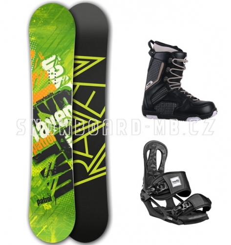 Snowboardový komplet Raven Patrol černý - VÝPRODEJ