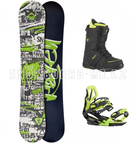 Snowboardový komplet Raven Core zelený