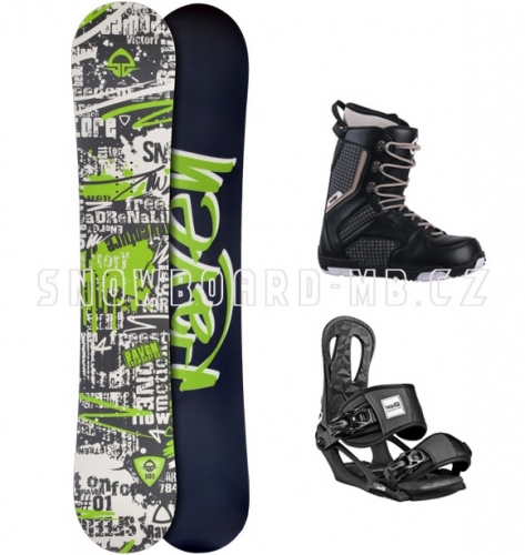 Pánský snowboardový komplet Raven Core černý - VÝPRODEJ