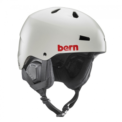 Snowboardová helma Bern Macon Satin light grey - AKCE