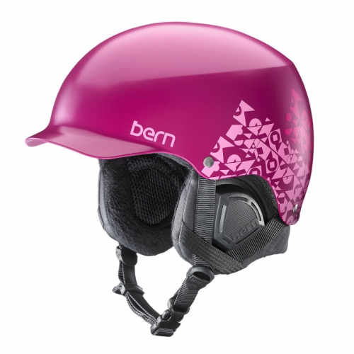 Snowboardová helma Bern Muse Satin magenta geo graphic - AKCE