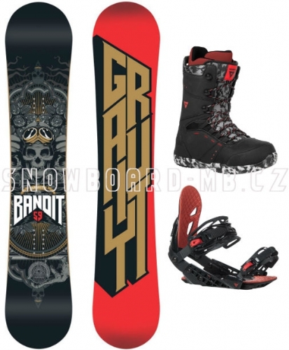 Snowboard komplet Gravity Bandit red