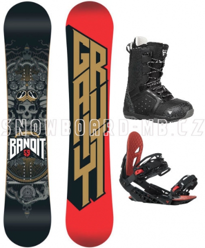 Snowboard komplet Gravity Bandit black/red
