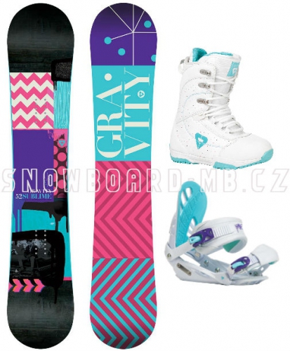 Dámský snowboard komplet Gravity Sublime white
