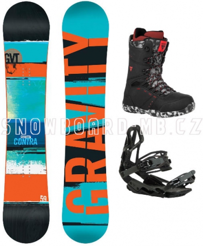Snowboard komplet Gravity Contra black/red