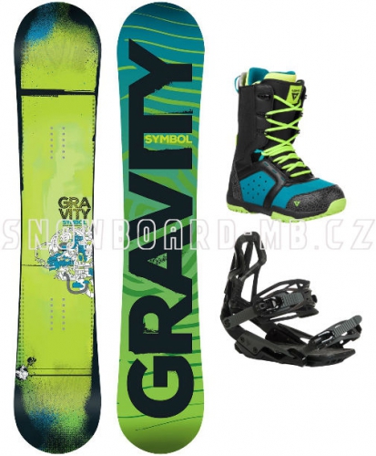 Snowboard komplet Gravity Symbol black/blue
