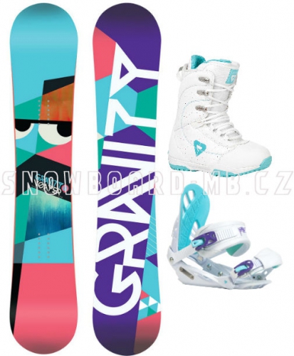 Dámský snowboard komplet Gravity Voayer white