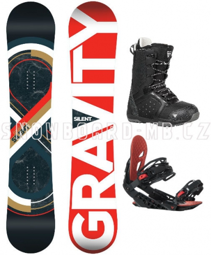 Snowboard komplet Gravity Silent black/red