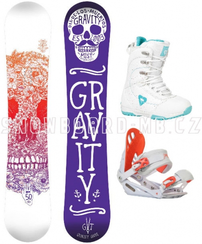 Dámský komplet Gravity Mist white/orange