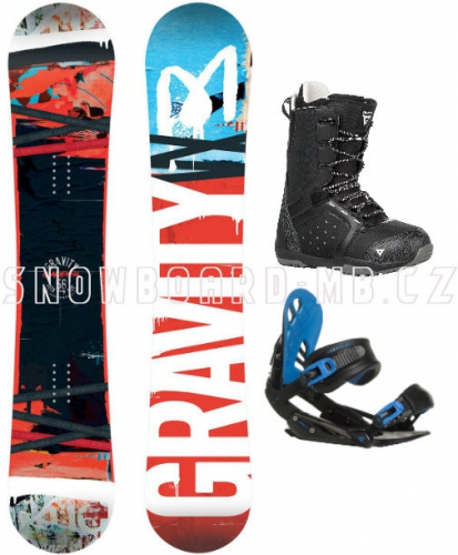 Snowboard komplet Gravity Madball black/blue