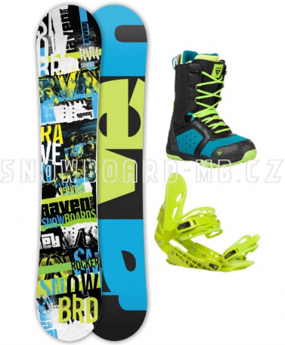 Snowboard komplet Raven Grunge - VÝPRODEJ