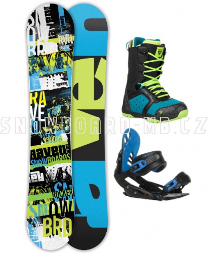 Snowboard komplet Raven Grunge blue