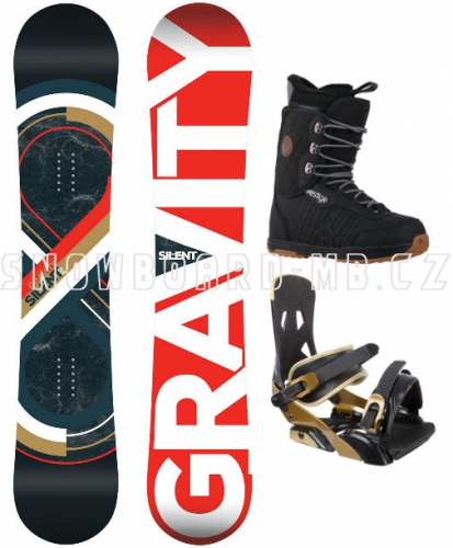 Snowboard komplet Gravity Silent black/brown