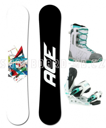 Dámský snowboard komplet Ace Crusader white