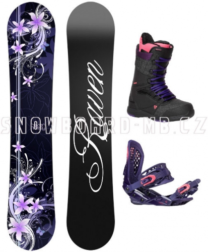 Dámský komplet Raven Flossy black/pink - VÝPRODEJ