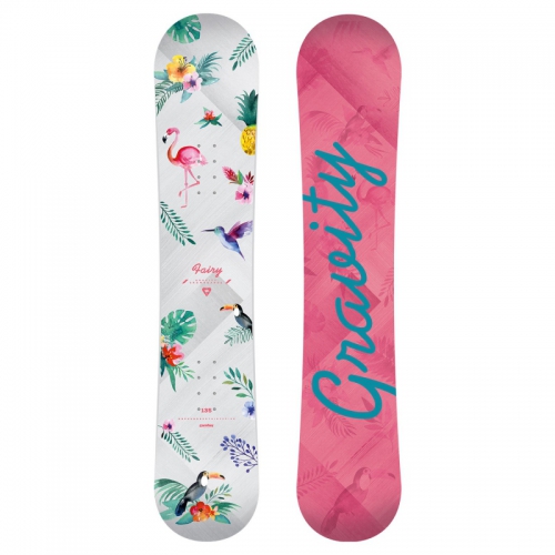 Dětský snowboard Gravity Fairy s plameňákem