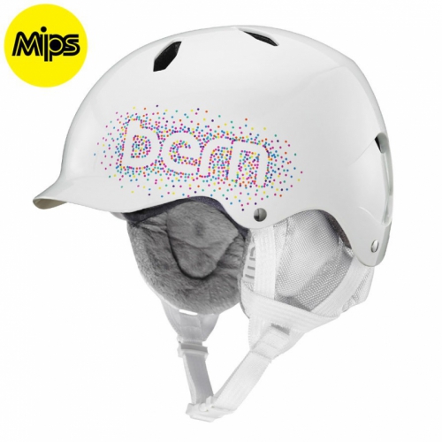 Dívčí helma Bern Bandita MIPS gloss white confetti