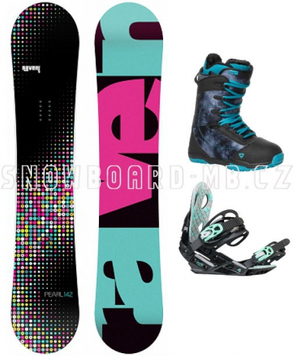 Dámský snowboard komplet Raven Pearl black/blue