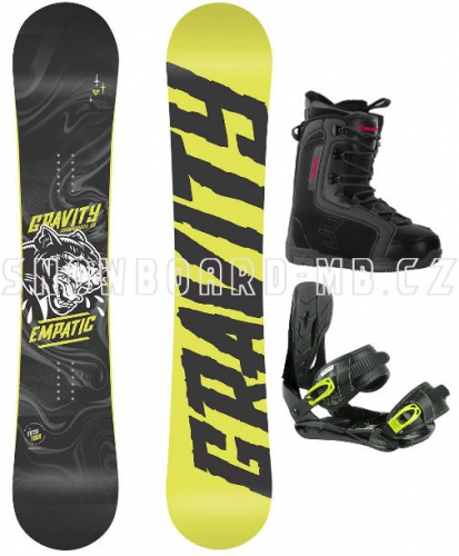 Snowboard komplet Gravity Empatic s botami Beany - VÝPRODEJ