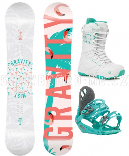 Dámský komplet Gravity Mist bílo-tyrkysový