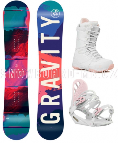 Dívčí komplet Gravity Fairy bílo-růžový (větší boty)