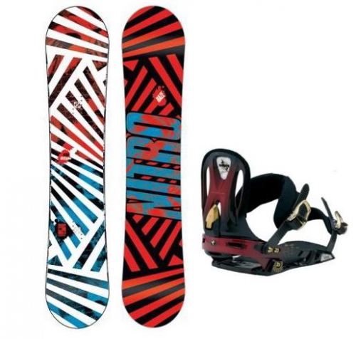 Freestyle snowboard set NITRO, pánské snb sety s vázáním
