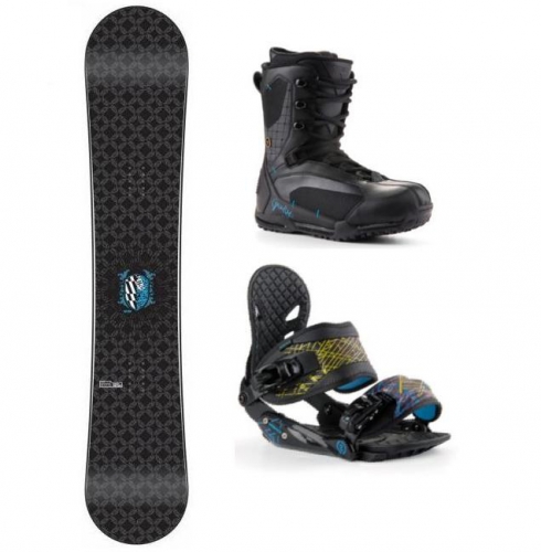 Snowboardový komplet, snowboard, vázání, boty
