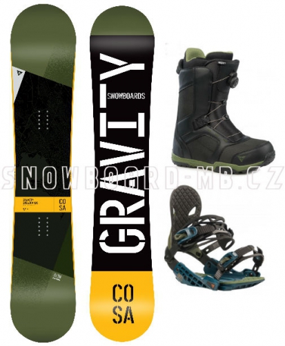 Snowboard komplet Gravity Cosa (boty s kolečkem)