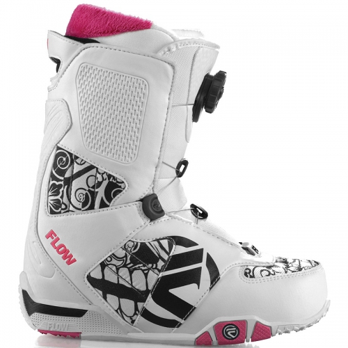 Dámské boty FLOW LUXE BOA white/bílé, kolečko na utahování