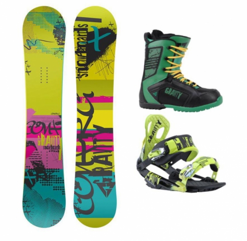 Snowboardový komplet Gravity Contra, kvalitní snb výbava