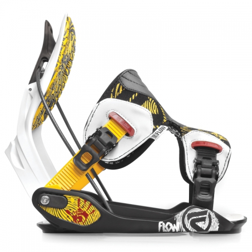 Snowboardové vázání FLOW The Five yellow/red 11/12