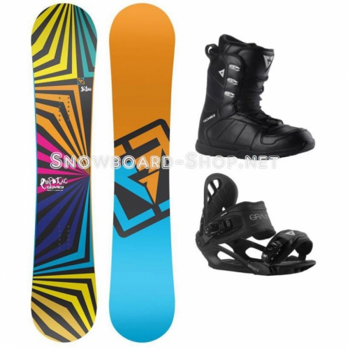 Snowboard komplet Gravity Empatic Cam-Rock prohnutí