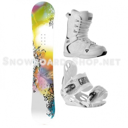 Dámský snowboard komplet Gravity Mist white
